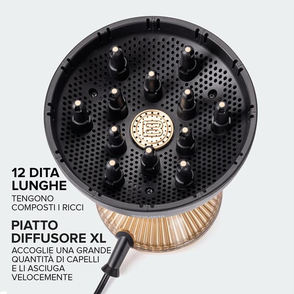 "IMETEC - DIFFUSORE ARIA CALDA DIFFON SUPREME 11824-Nero - Glam Gold"
