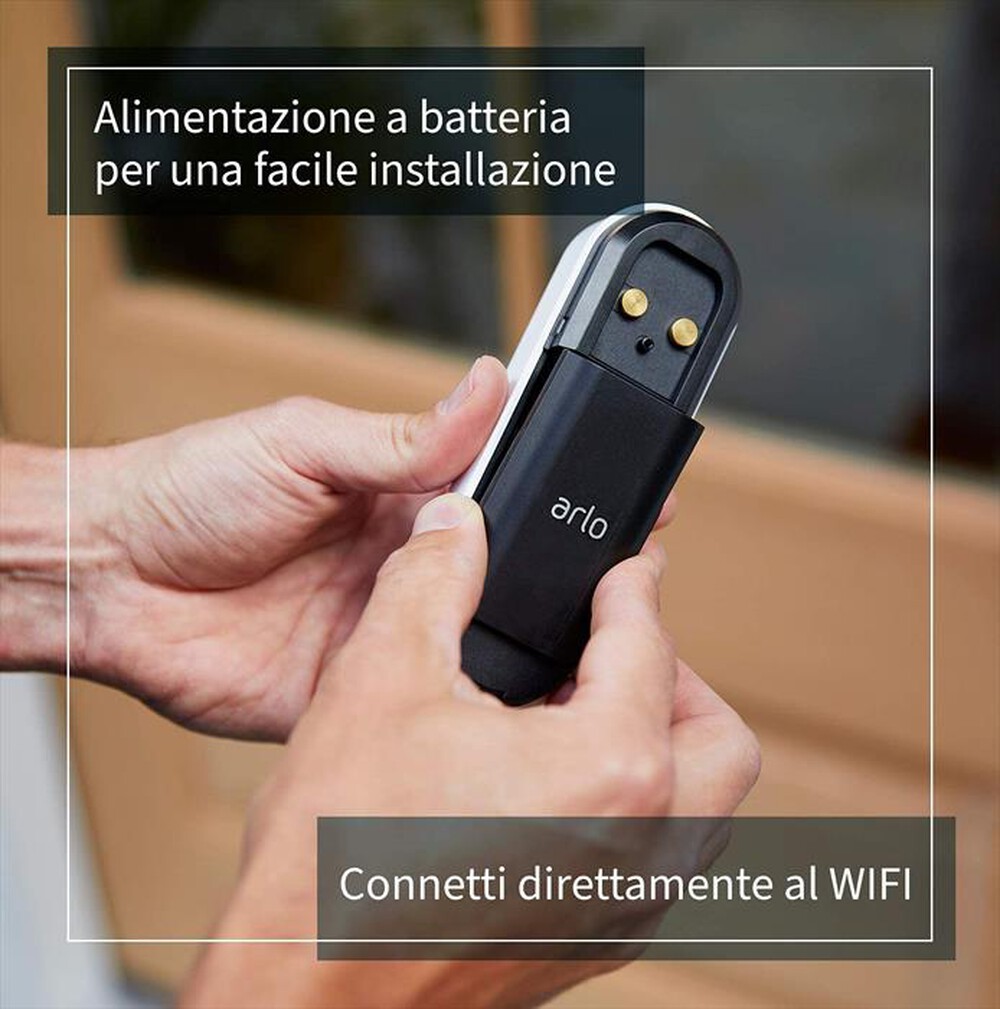 "ARLO - ESSENTIAL VIDEO DOORBELL SENZA FILI CON CHIME 2-White"