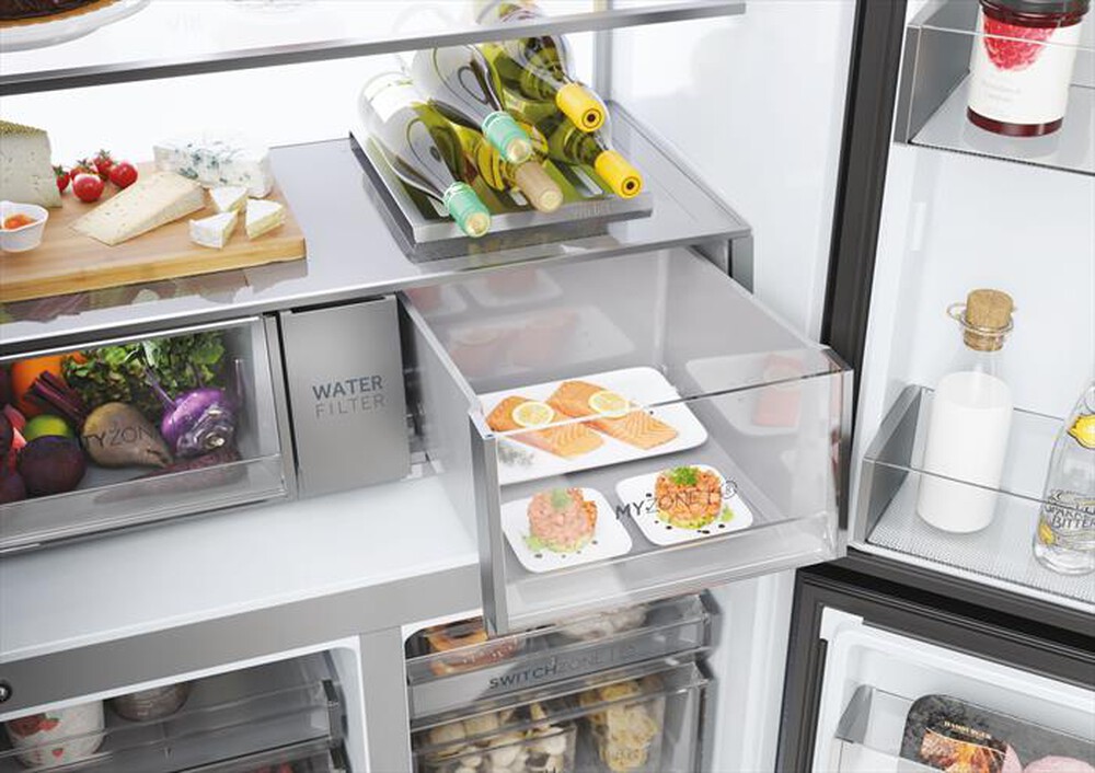 Immagine del prodotto HAIER - Frigorifero 4 porte HCR7918EIMB Classe E 601 lt-Nero