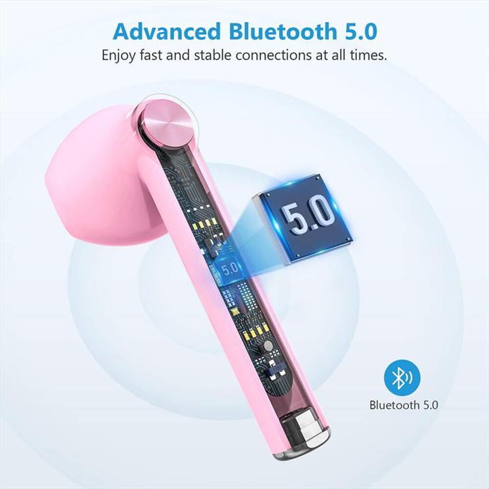 "LENOVO - HT30 AURICOLARI BLUETOOTH RICARICA WIRELESS-ROSA"
