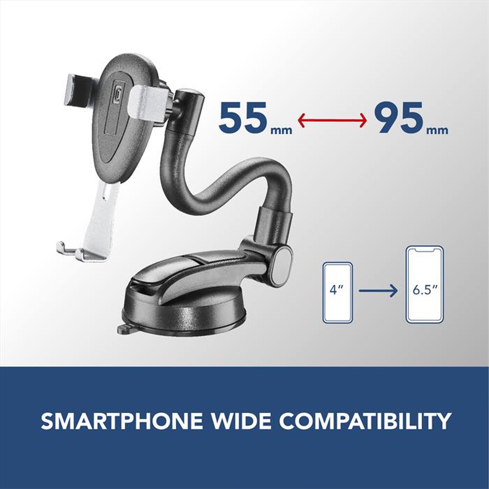 Immagine del prodotto CELLULARLINE - Supporto smartphone da auto GRAVITYHOLDERWINDK-Nero