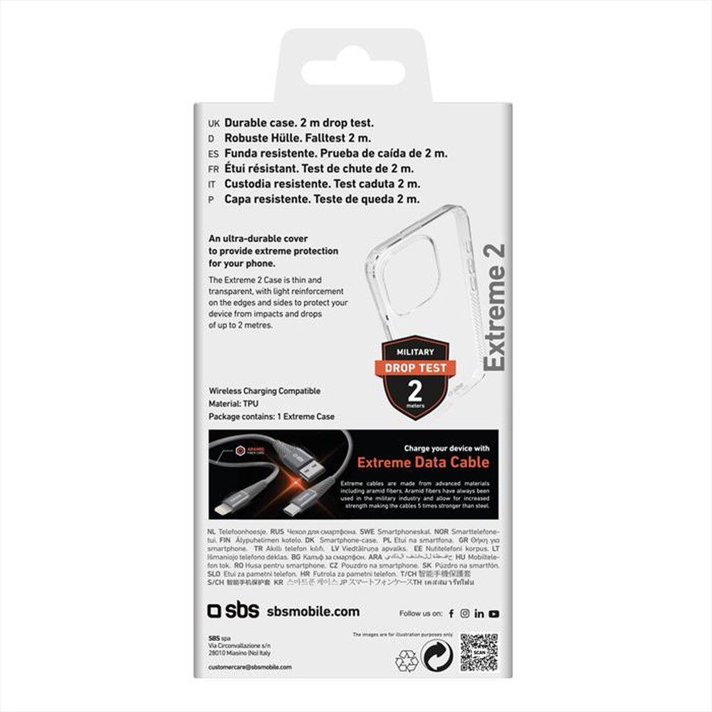 Immagine del prodotto SBS - Cover TEUNBKEX2IP1561P per iPhone 15 Pro-Trasparente