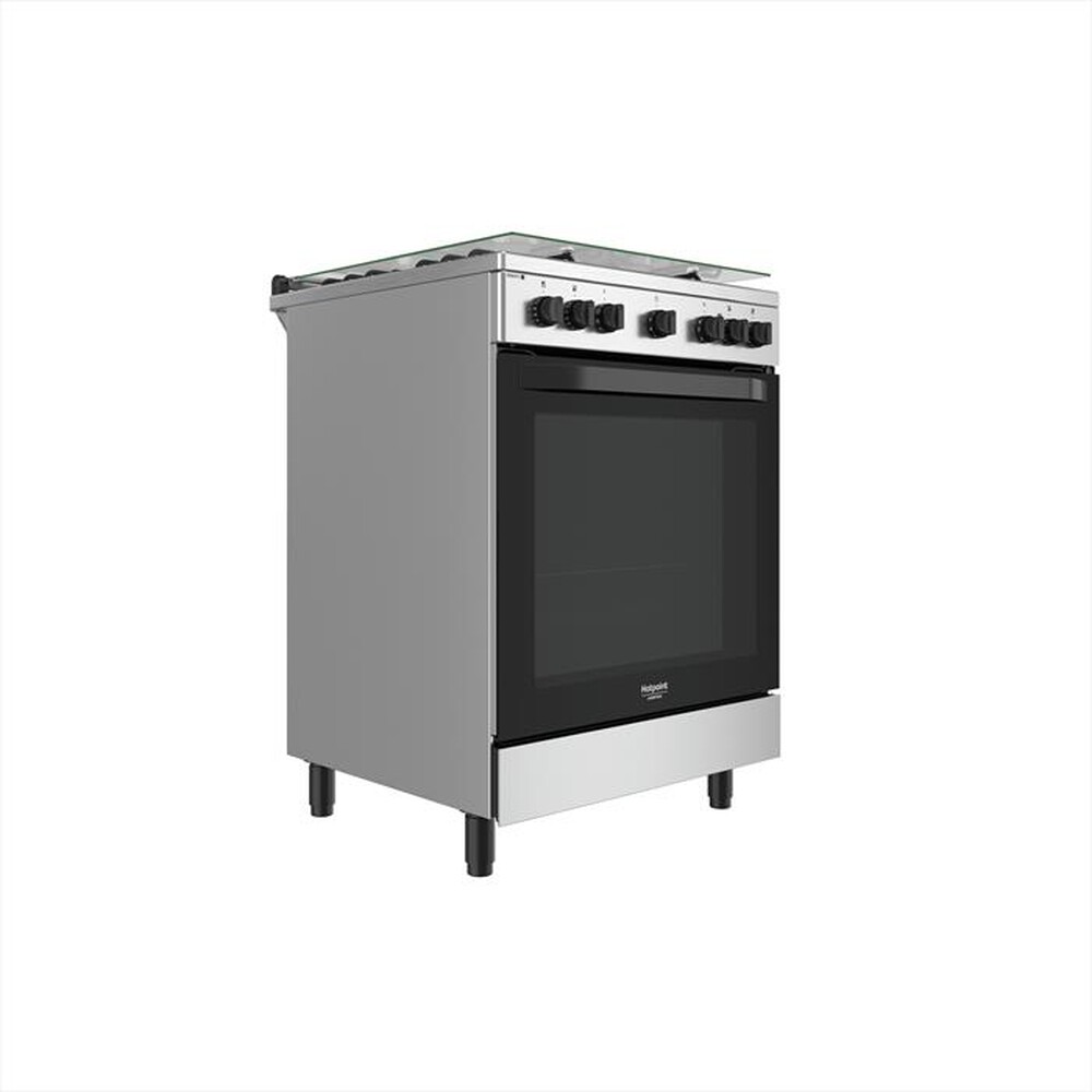 "HOTPOINT ARISTON - Cucina HS68G5PHX/E Classe A-Nero, Acciaio inossidabile"