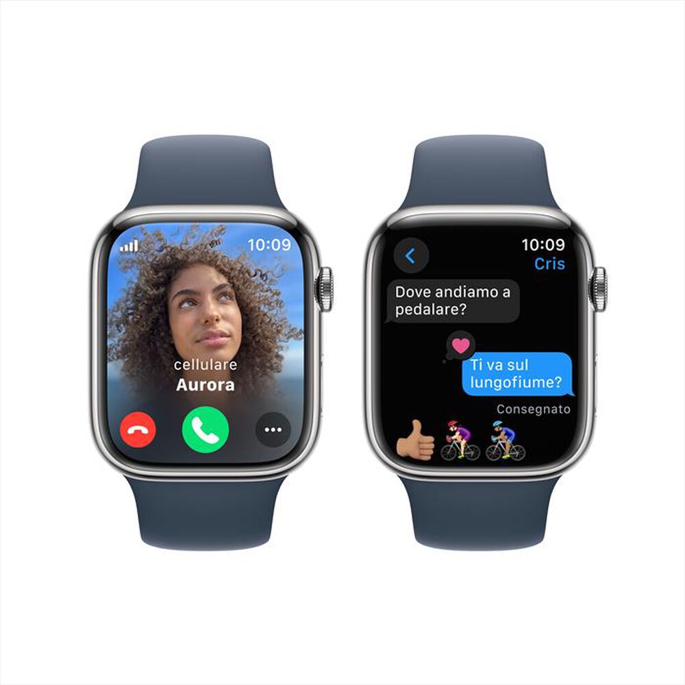 "APPLE - Watch Series 9 GPS + Cellular Cassa 45mm - S/M-Blu Tempesta"