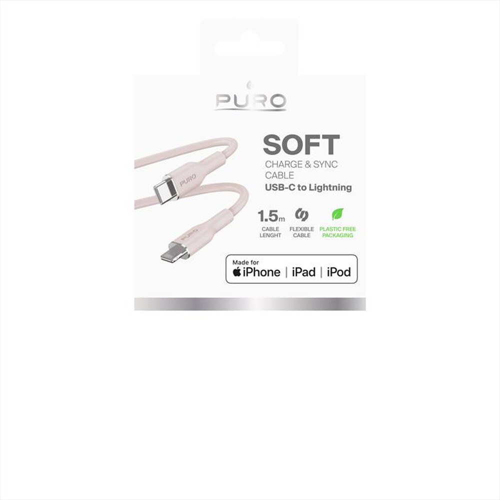 Immagine del prodotto PURO - Cavo ICON da USB-C a Lightning PUCAPLTUSBCICONROSE-Dusty Pink