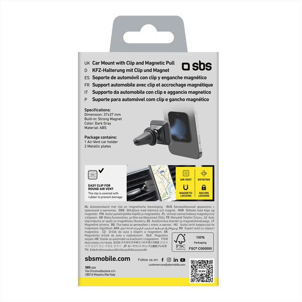 Immagine del prodotto SBS - TESUPMAGLCLIP-Grigio scuro