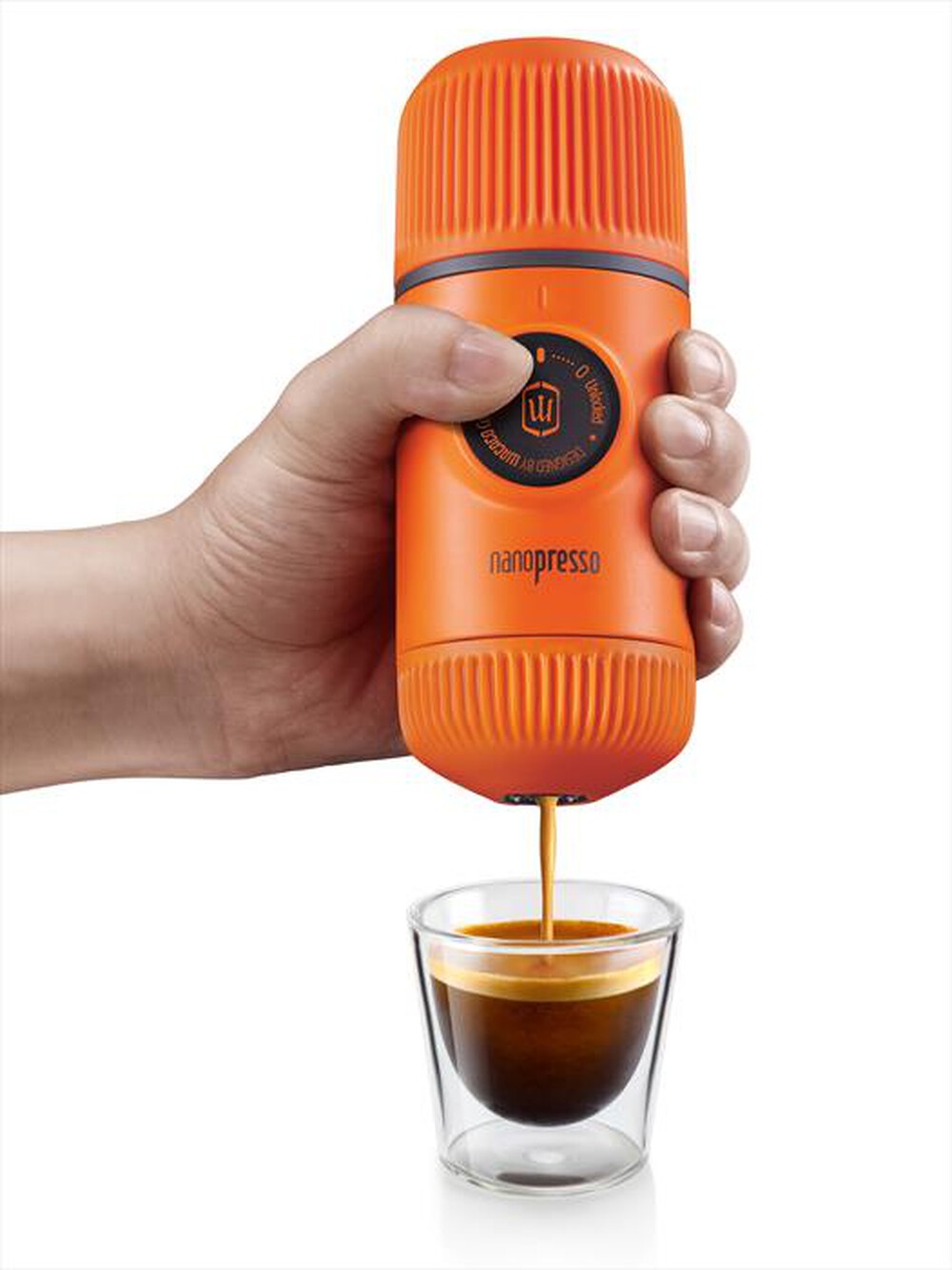 "WACACO - Macchina per caffè espresso NANOPRESSO+BAG-ARANCIO"
