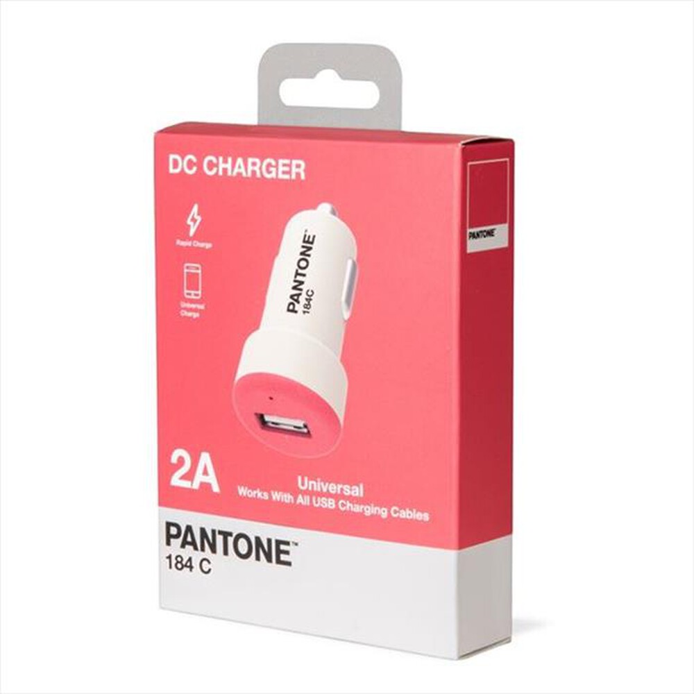 "PANTONE - PT-DC1USBP - PANTONE CAR CHARGER 2.1A-ROSA/PLASTICA"