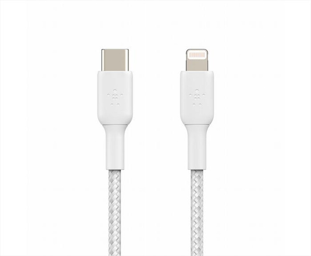 "BELKIN - CAVO INTRECCIATO DA USB-C A LIGHTNING 1M-bianco"