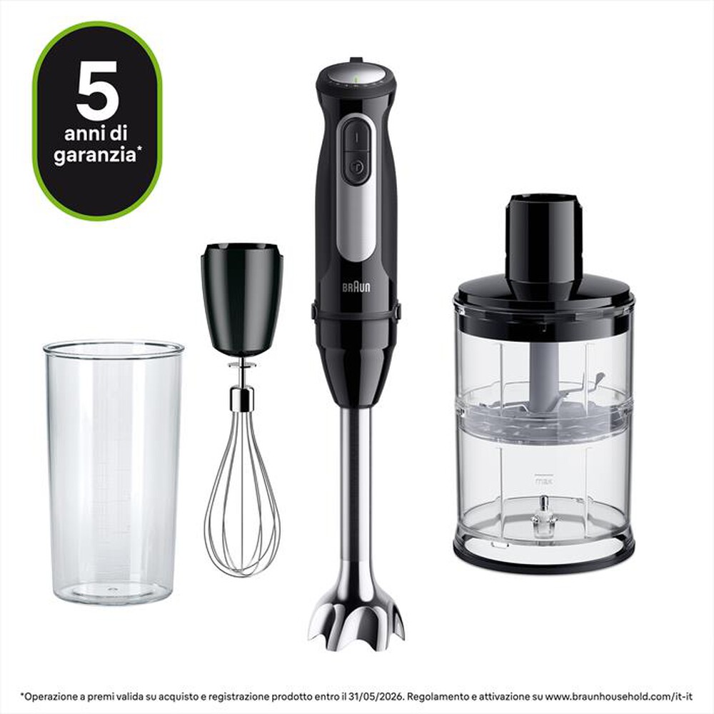 BRAUN - Frullatore ad immersione MQ55.254M-nero