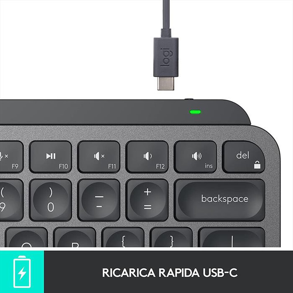 "LOGITECH - MX Keys Mini Minimalist Wireless-Graphite"