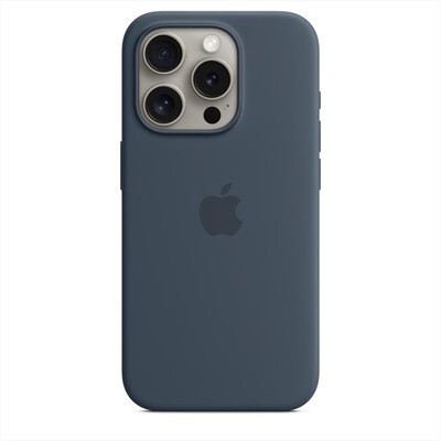 APPLE - Custodia MagSafe silicone iPhone 15 Pro-Blu tempesta