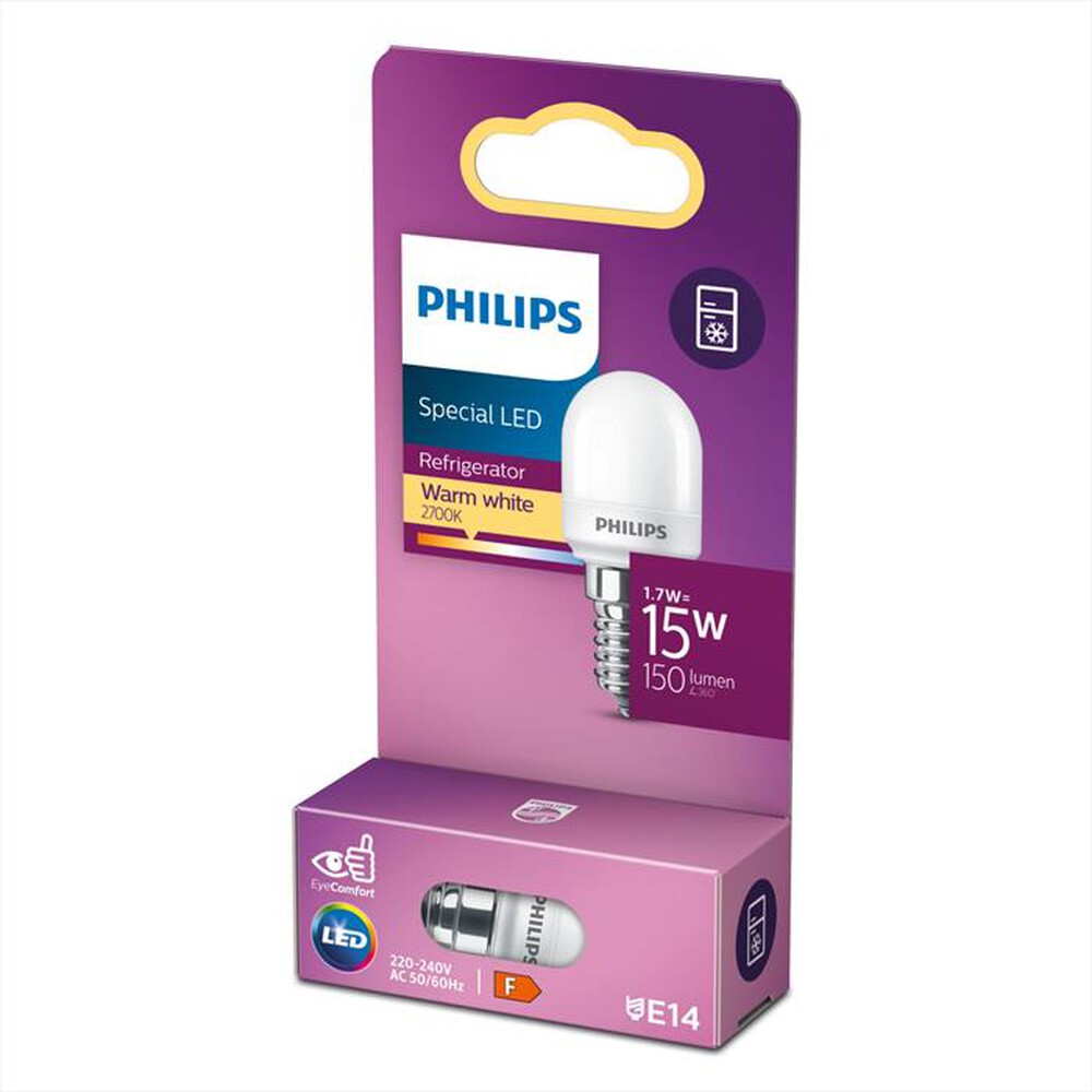 "PHILIPS - LED OLIVA E SFERA 1,7 W 15 W E14 LUCE BIANCA CALDA"