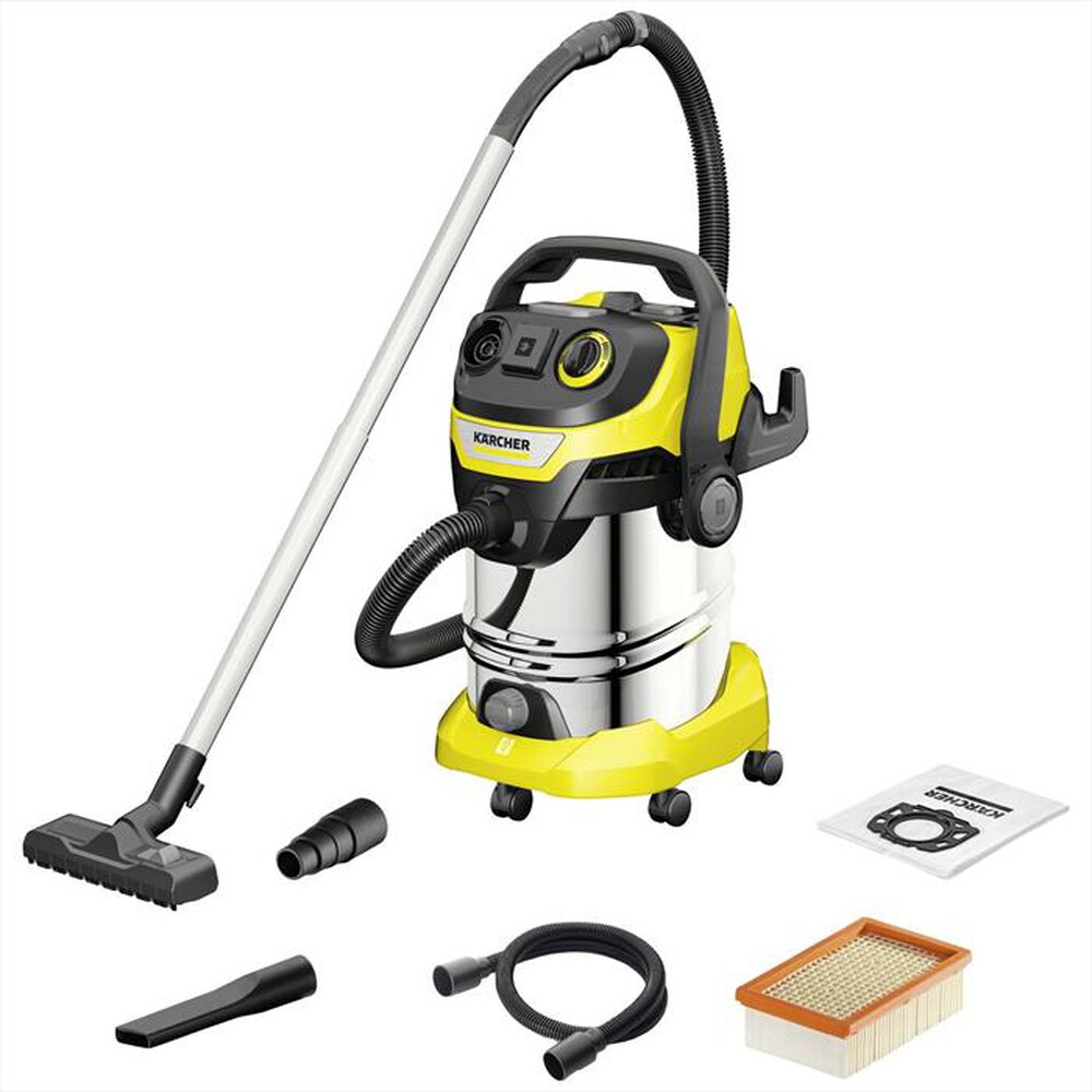 "KARCHER - Aspirapolvere a bidone WD6PSV30622T-Nero/Giallo"