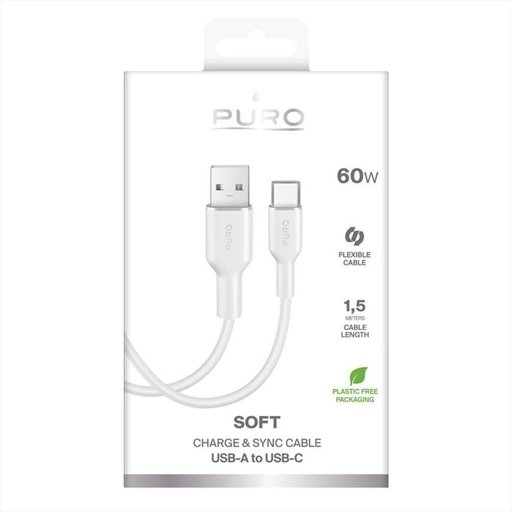 Immagine del prodotto PURO - Cavo ICON da USB-A a USB-C PUUSBCICONWHI