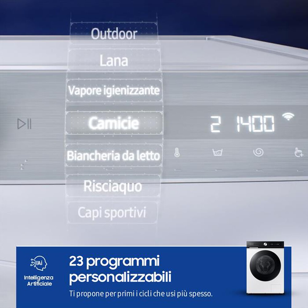 "SAMSUNG - Lavatrice WW11BB744DGES3 11Kg Classe A-bianco oblò black"