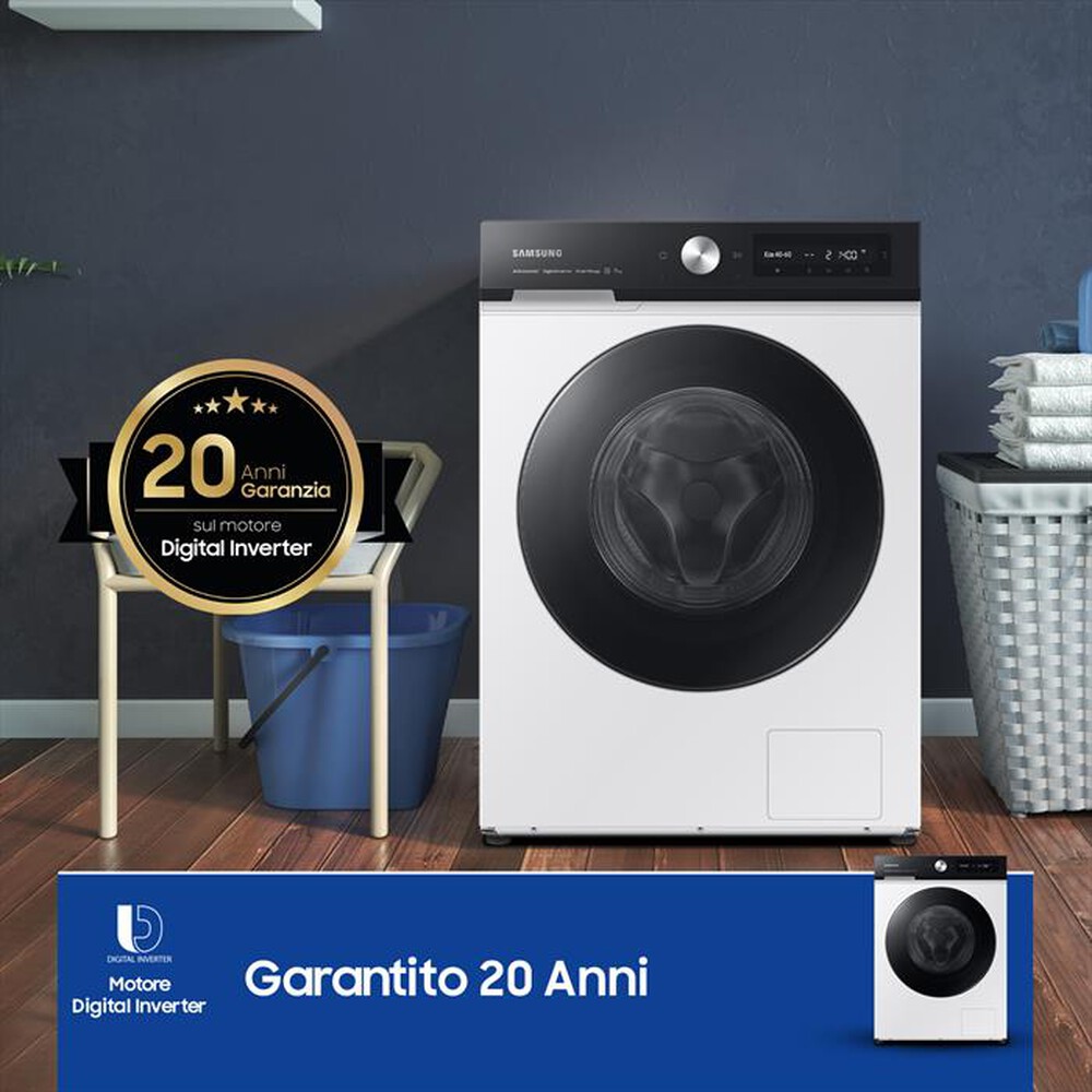 "SAMSUNG - Lavatrice WW11BB744DGES3 11Kg Classe A-bianco oblò black"