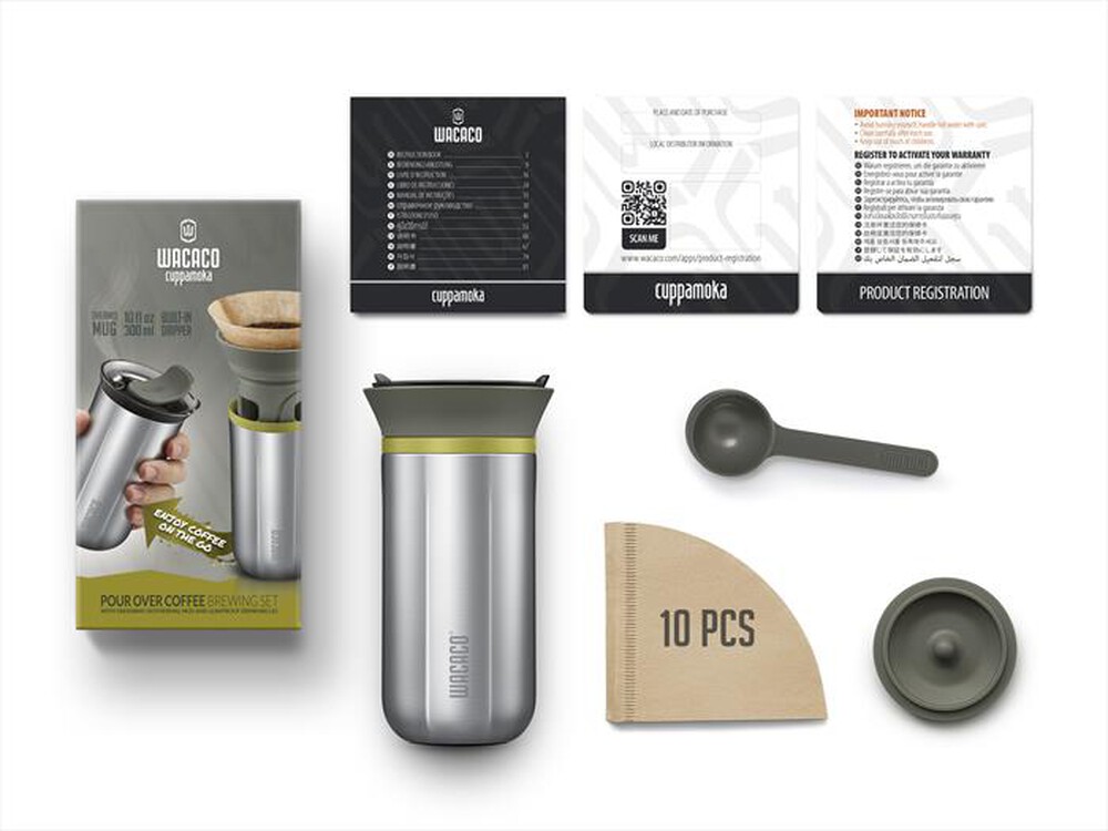 Immagine del prodotto WACACO - Macchina per caffè espresso CUPPAMOKA-GRIGIO
