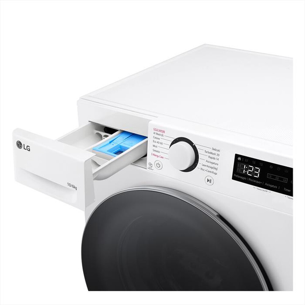 "LG - Lavasciuga D4R5010TSWS 10/6 Kg Classe A-Bianco"