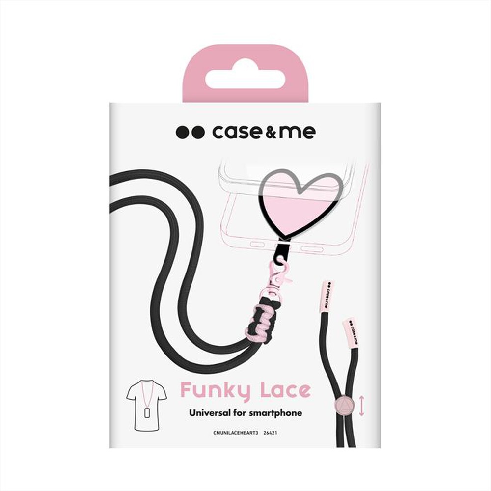 "CASEME - Laccio universale per smartphone CMUNILACEHEART3-Rosa"