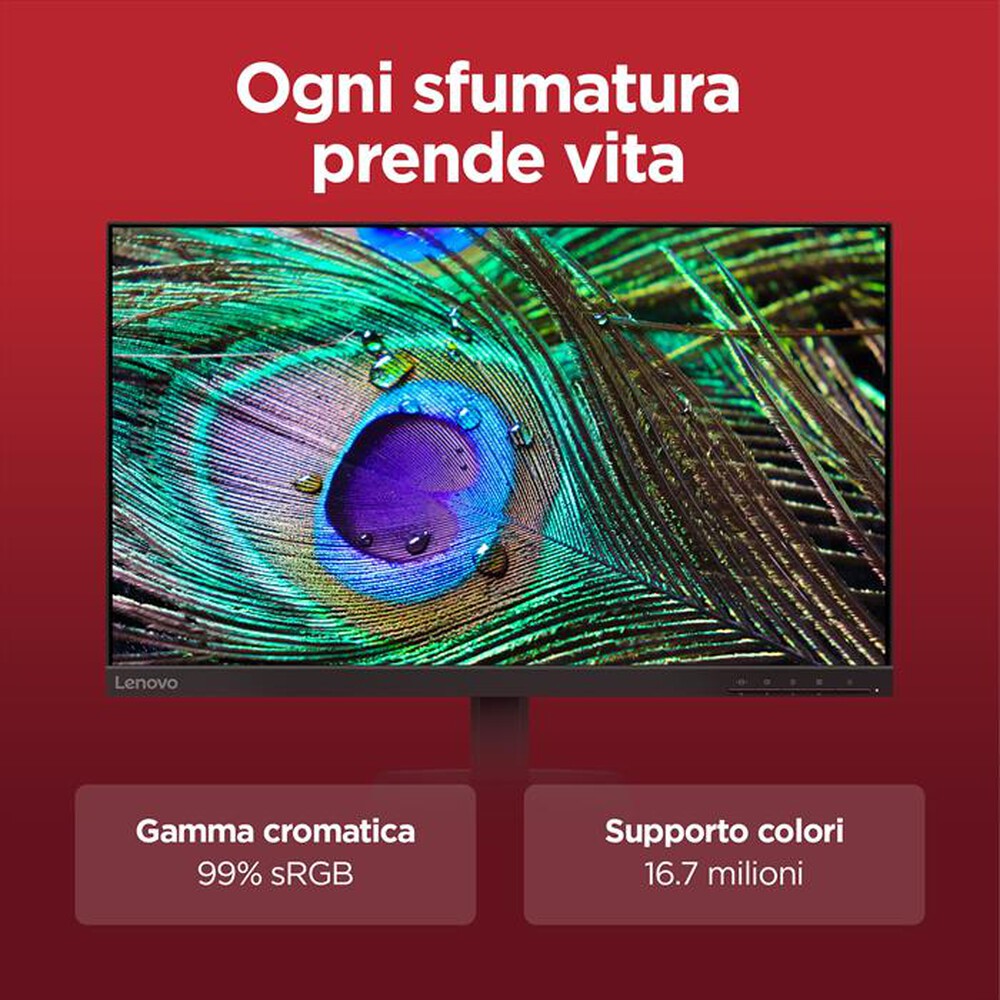 Immagine del prodotto LENOVO - Monitor WLED FHD 23,8" L244E-Raven Black