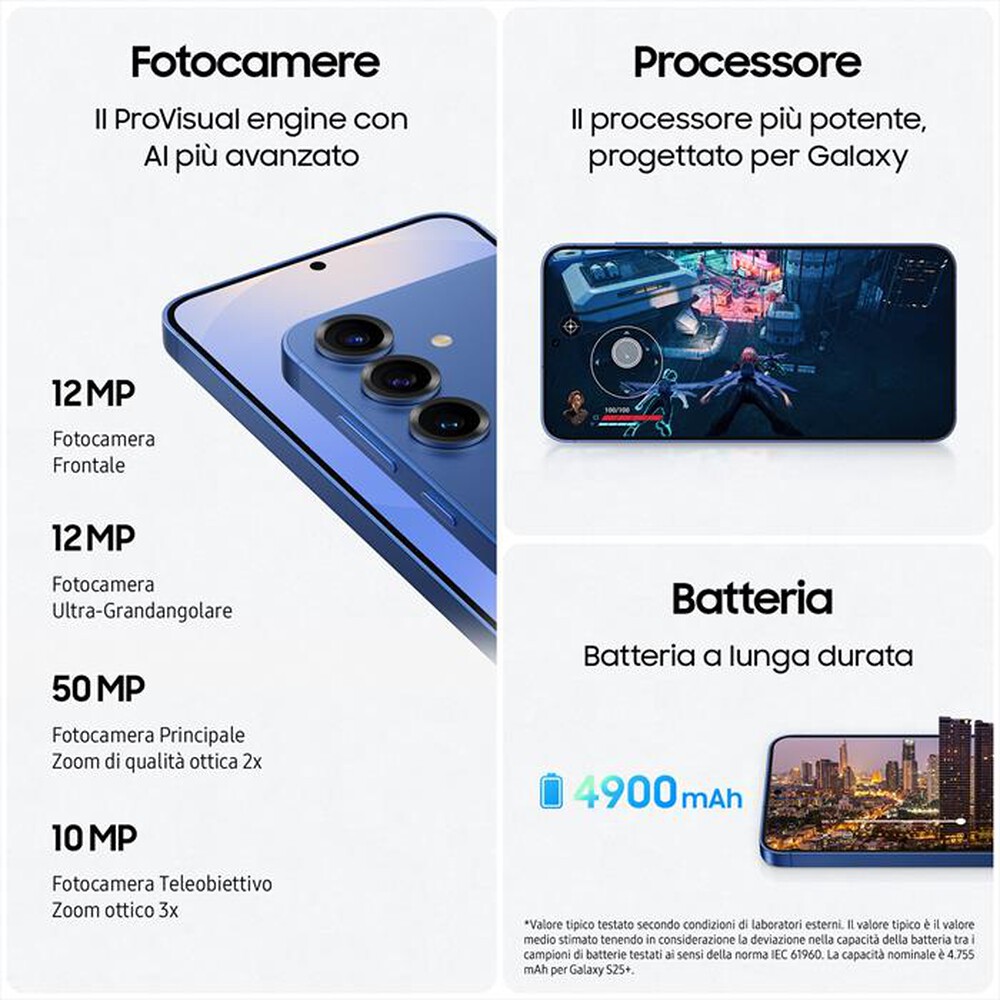 Immagine del prodotto SAMSUNG - Smartphone Galaxy S25+ 12+256GB-Blueblack