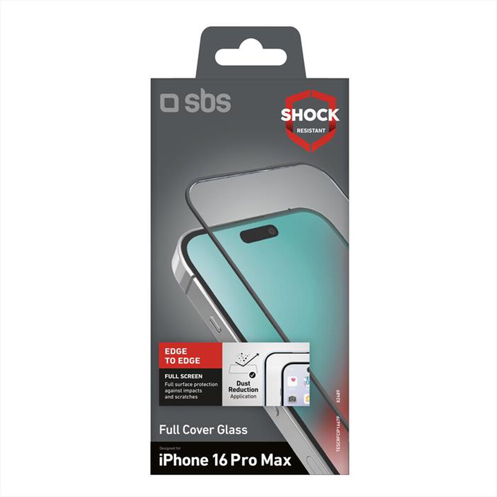 "SBS - Full cover glass iPhone 16 Pro Max TESCRFCIP1667P-Nero"