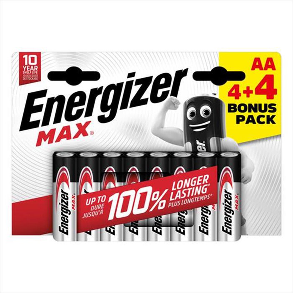 "ENERGIZER - MAX AA BP8 4 4 FREE-Multicolore"