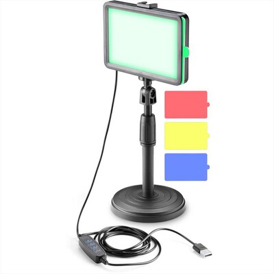 TECH POP - STUDIO LIGHT COLOR PANNELLO LUMINOSO LED-Nero,  TECH POP - STUDIO LIGHT COLOR PANNELLO LUMINOSO LED-Nero