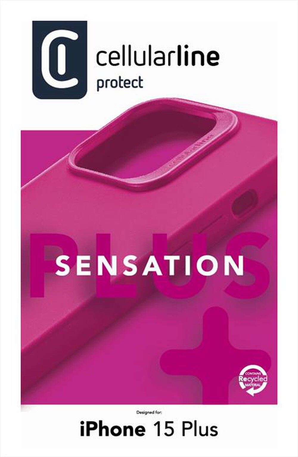 "CELLULARLINE - Custodia Back SENSPLUSIPH15MAXP iPhone 15 Plus-Rosa"