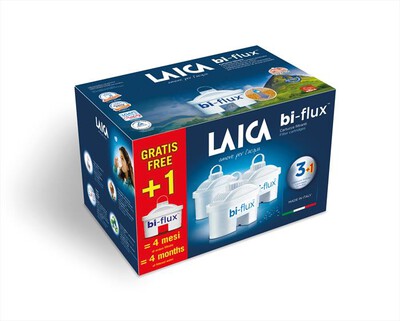 LAICA - CONFEZIONE 3+1 FILTRI BI -FLUX F4S-BIANCO