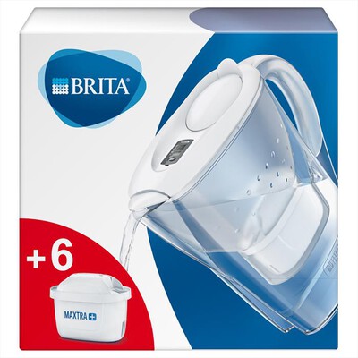BRITA - CARAFFA FILTRANTE MARELLA INCL. 6 FILTRI MAXTRA+-Bianco