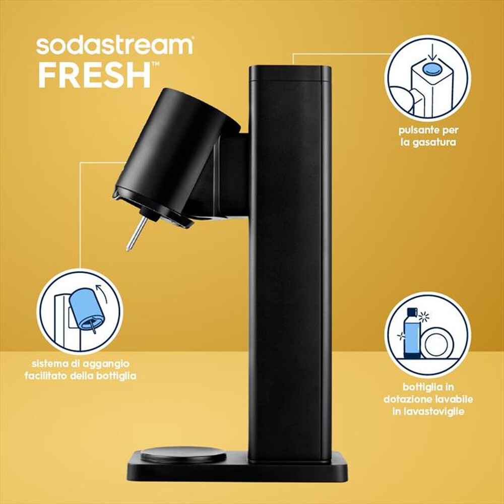 Immagine del prodotto SODASTREAM - Gasatore FRESH CON 2 BOTTIGLIE-NERO