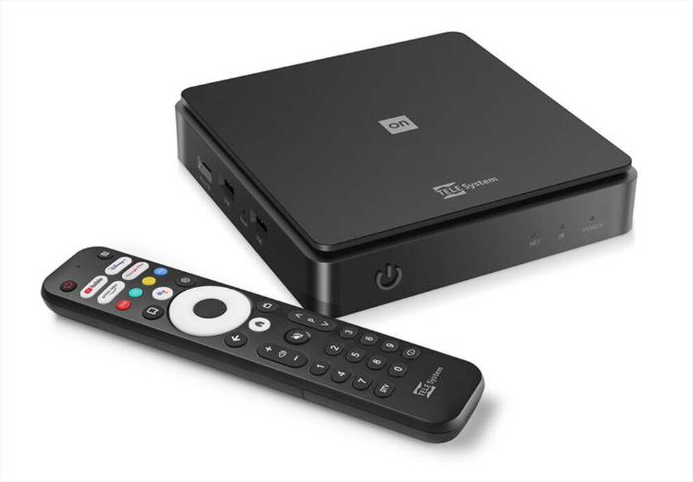 "TELESYSTEM - Ricevitore digitale ON T2 HD AndroidTV 11, WI.FI-BLACK"