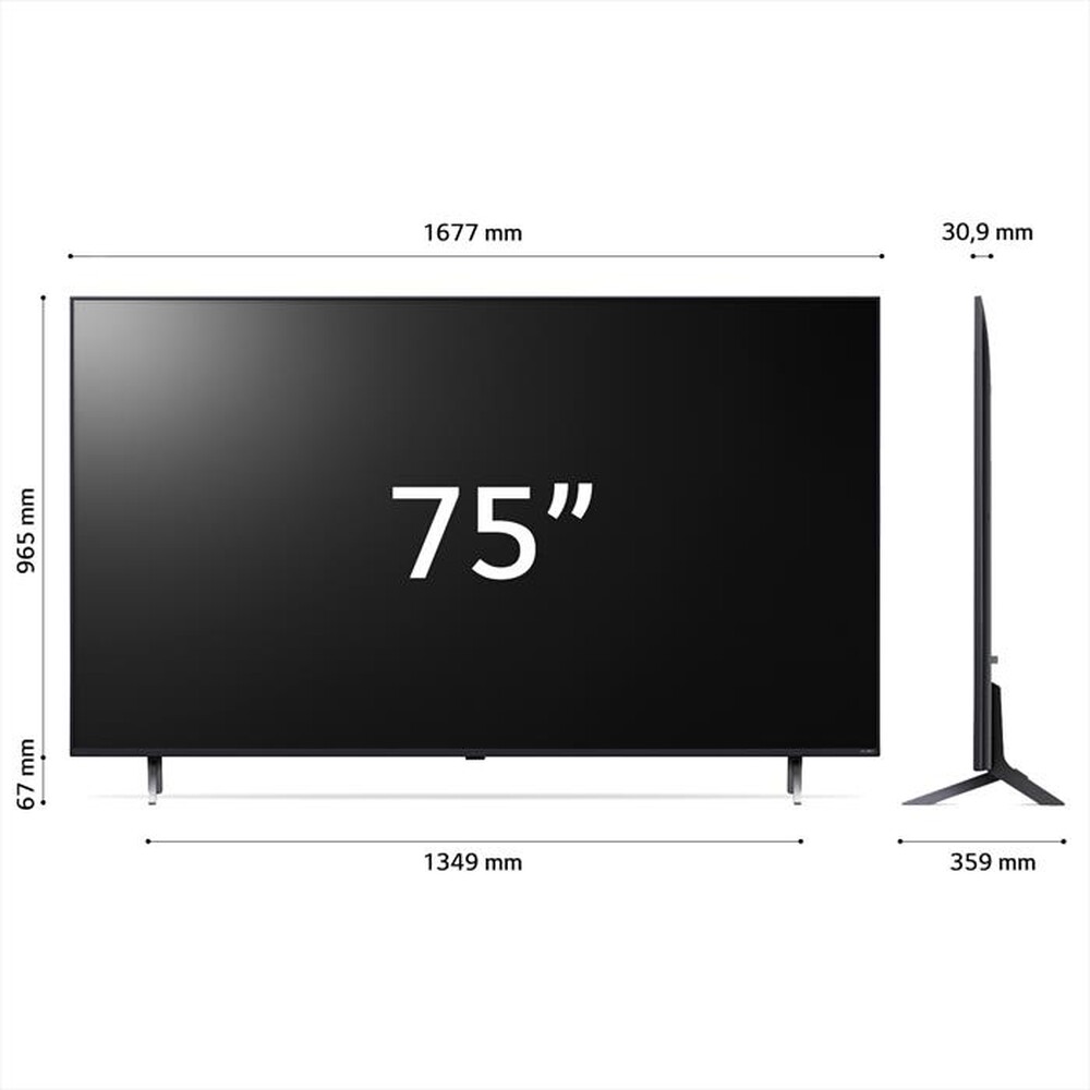 "LG - Smart TV QNED Serie 80 UHD 4K 75\" 75QNED80T6A-Blu"
