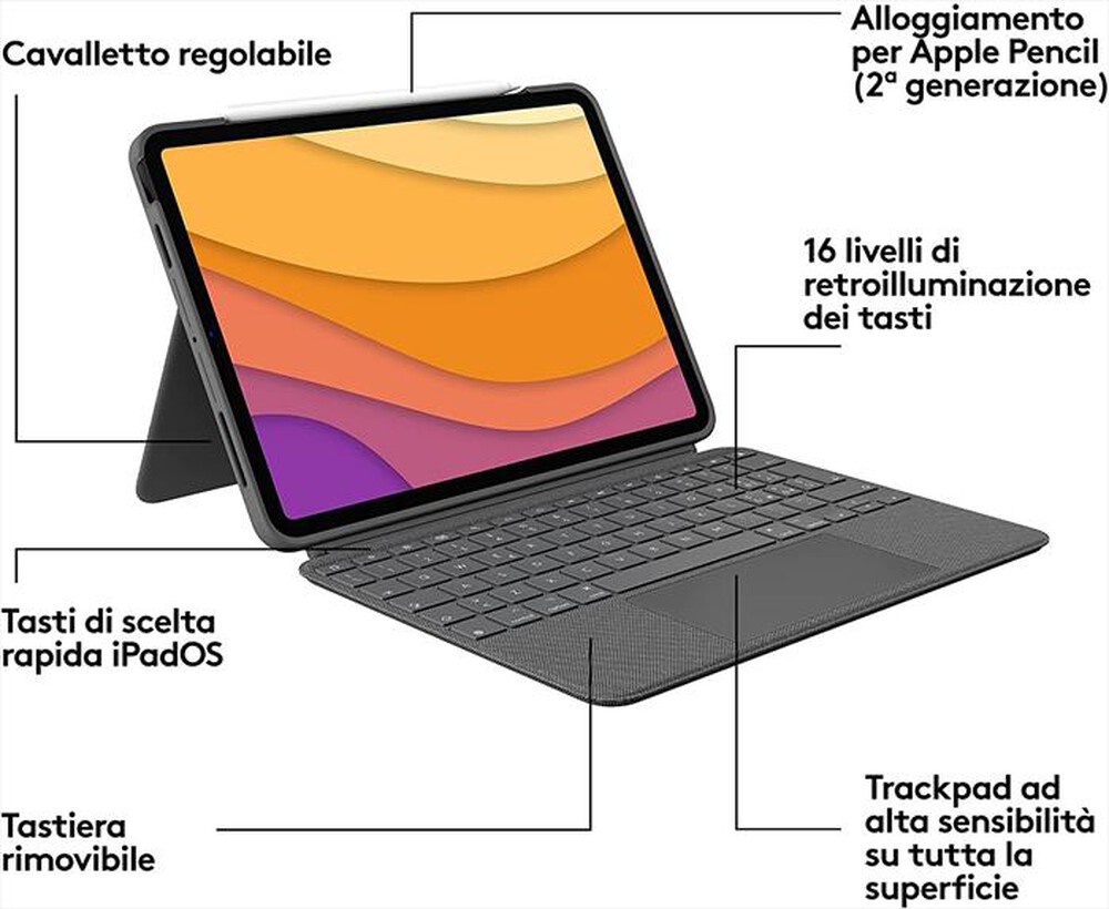 "LOGITECH - Combo Touch iPad Air (4a gen)"