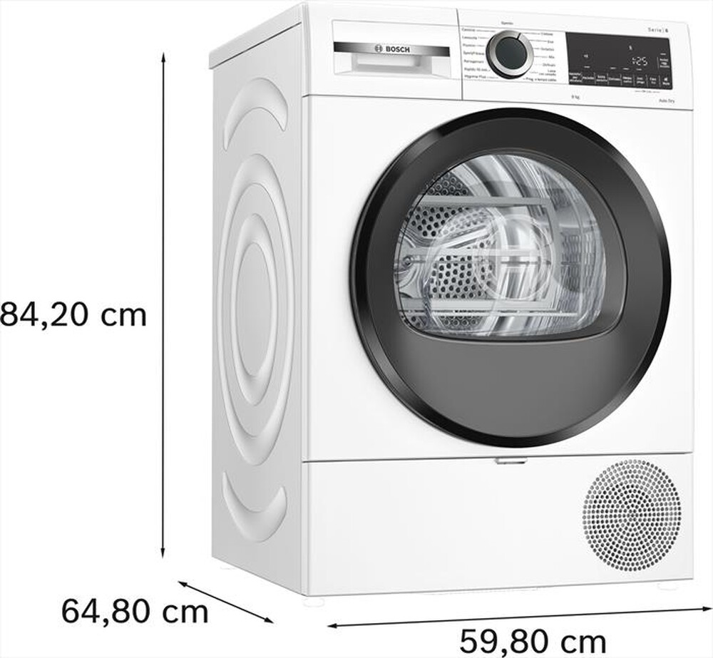 Immagine del prodotto BOSCH - Asciugatrice Serie 6 WQG243D9IT 9Kg Classe C-Bianco
