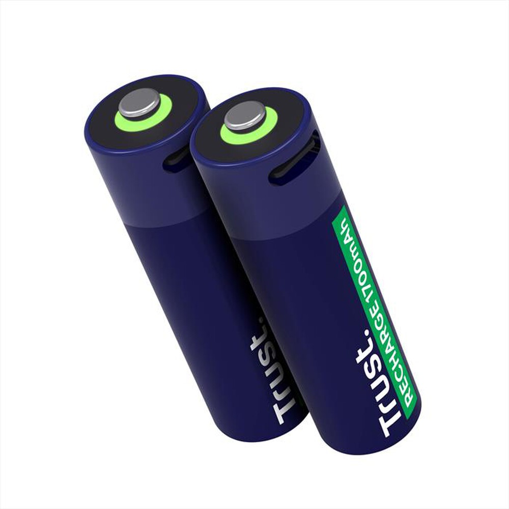 Immagine del prodotto TRUST - USB-C RECHARGEABLE BATTERIES 2P - AA-Black