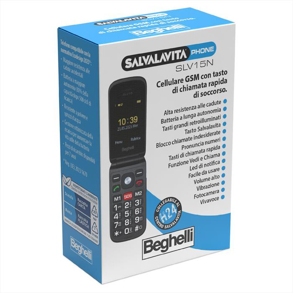 Immagine del prodotto BEGHELLI - Salvalavita Phone SLV15 ECODESIGN 9137N-grigio