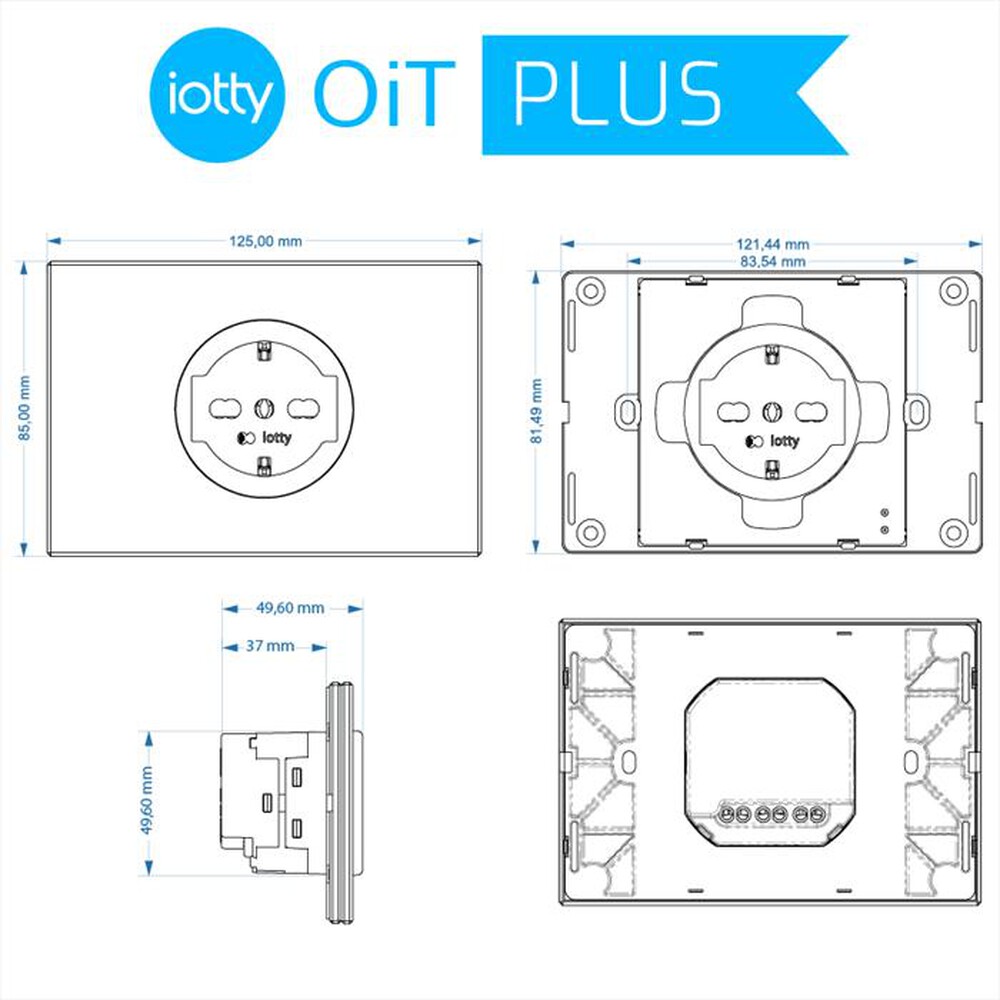 Immagine del prodotto IOTTIE - Presa intelligente da muro OSWITB-Nero