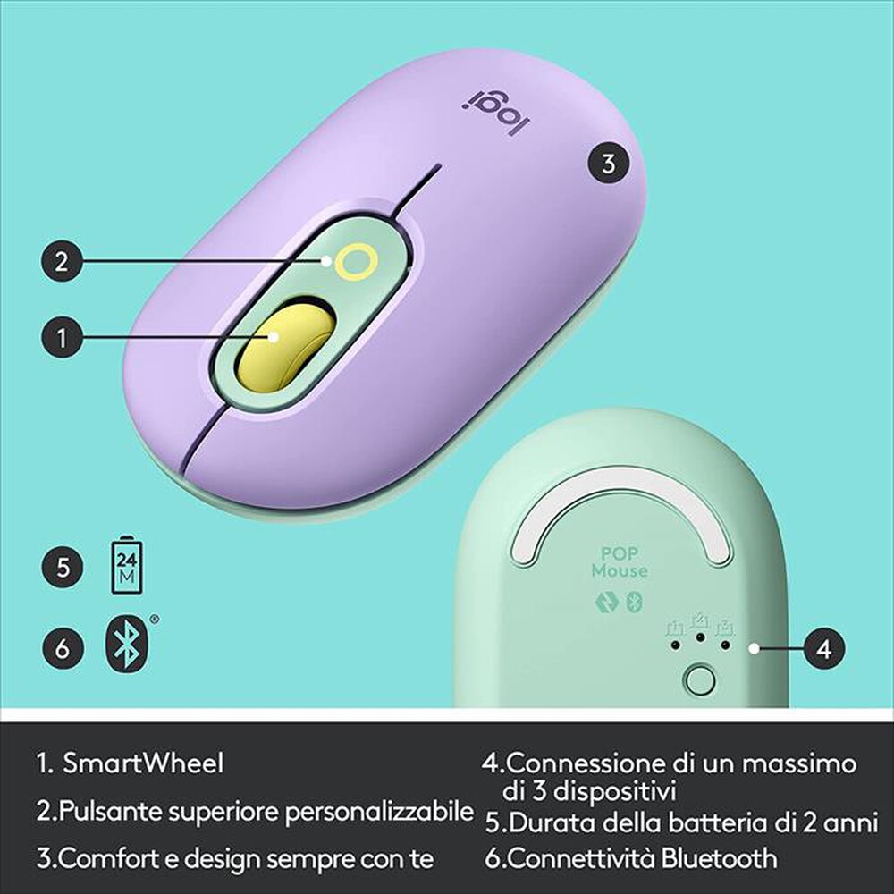 "LOGITECH - POP Mouse-Daydream"