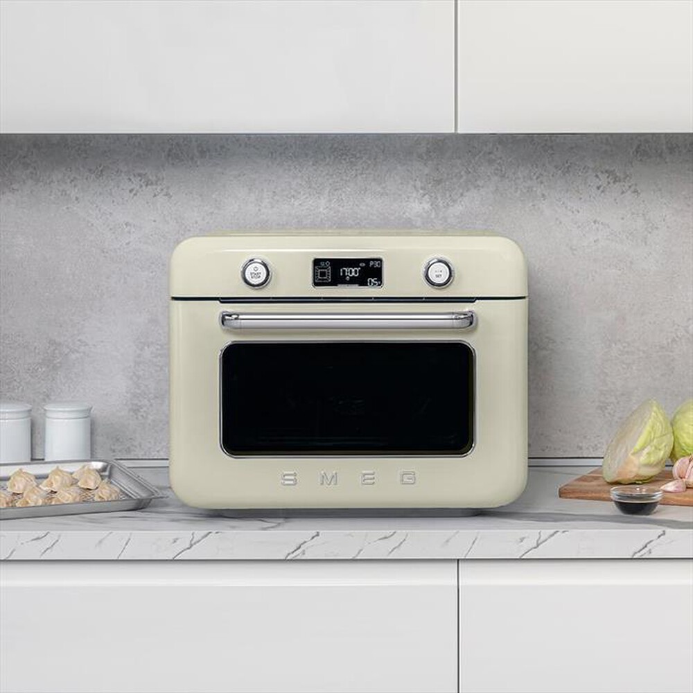 "SMEG - Forno combinato a vapore da appoggio COF01CREU-Panna"