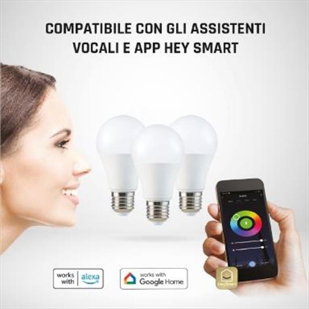 Immagine del prodotto ONLIGHT - HEYBULB - KIT 3 LAMPADINE SMART WI-FI LED GOCCIA E-Bianche