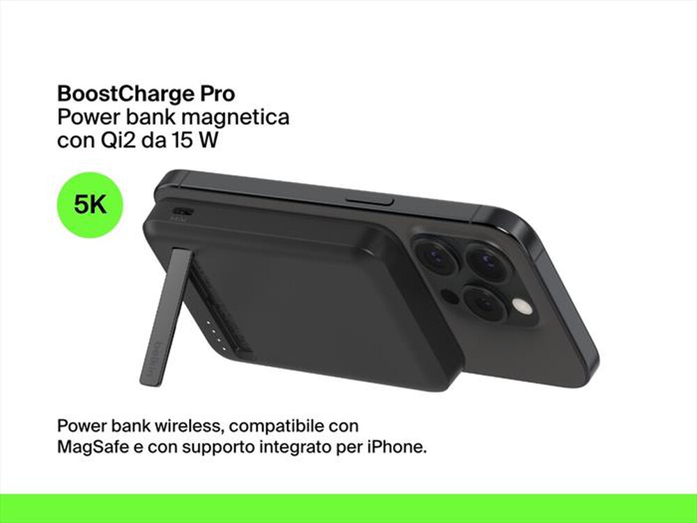 Immagine del prodotto BELKIN - Power bank per ricarica wireless veloce 2.0-Nero