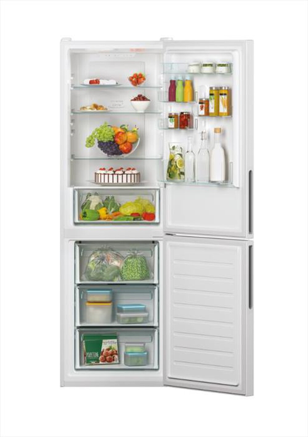 "CANDY - Frigorifero combinato CCE4T618EW Classe E 341 lt"