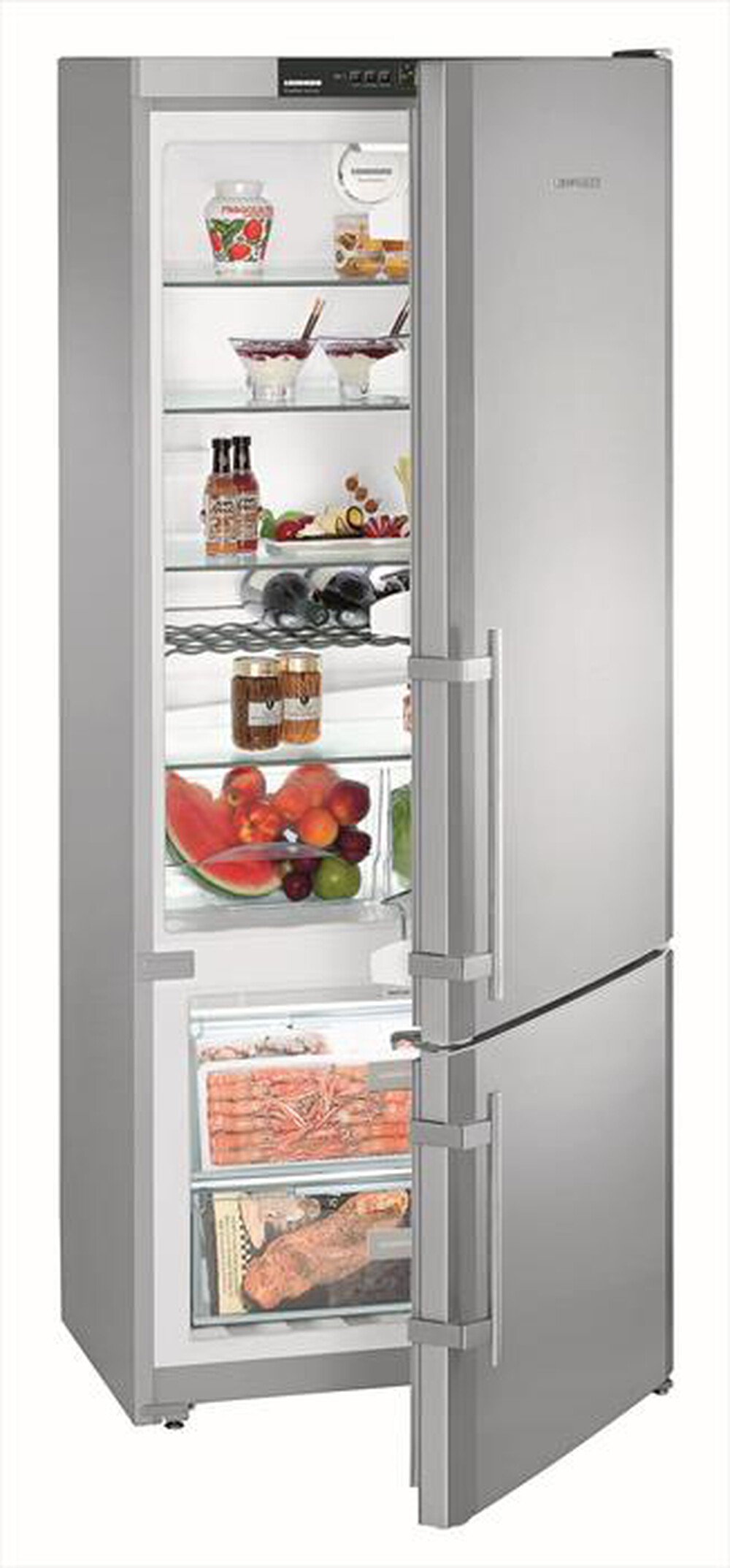 "LIEBHERR - Frigorifero combinato CNPESF 4613-21 Classe F 458l-Acciaio"
