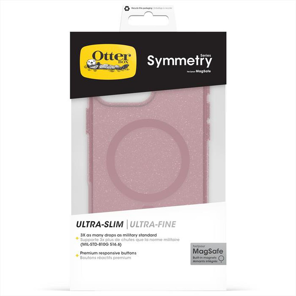 "OTTERBOX - SYMMETRY CLEAR MAGSAFE CUSTODIA IPHONE 16 PRO MAX-Rosa"