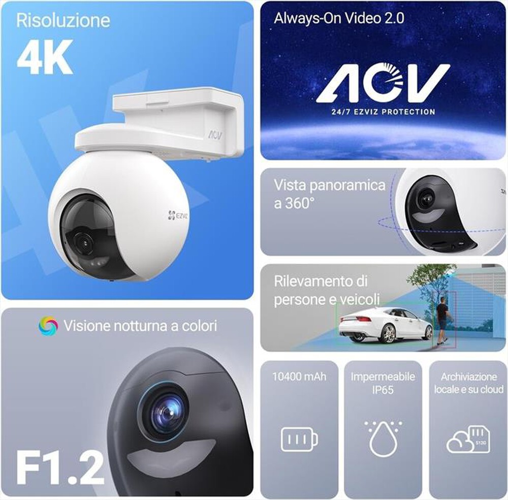 Immagine del prodotto EZVIZ - HB8 PRO 4K-bianco/nero