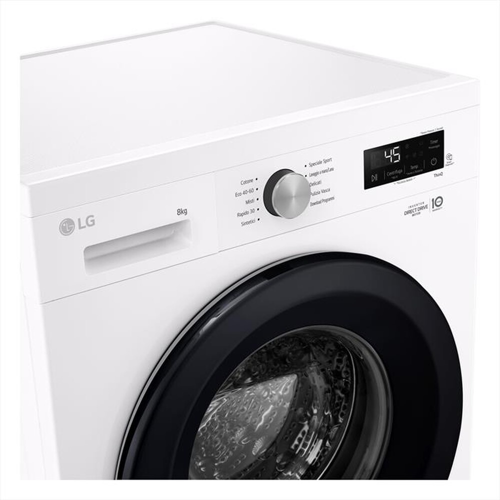 "LG - Lavatrice AI DD F4NX1008NWK SERIE X1 8kg Classe A-Essence White"