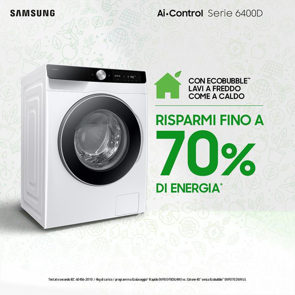 "SAMSUNG - Lavatrice WW11DG6B85LKU3 11 Kg Classe A-bianco"